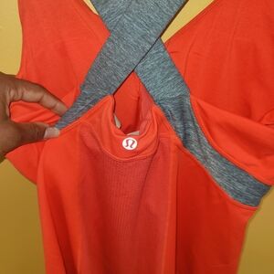 lululemon athletica Women's Orange and Gray Top